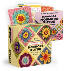 Blommiga mormorsrutor Bok och 50 kort: Virka, mixa och matcha